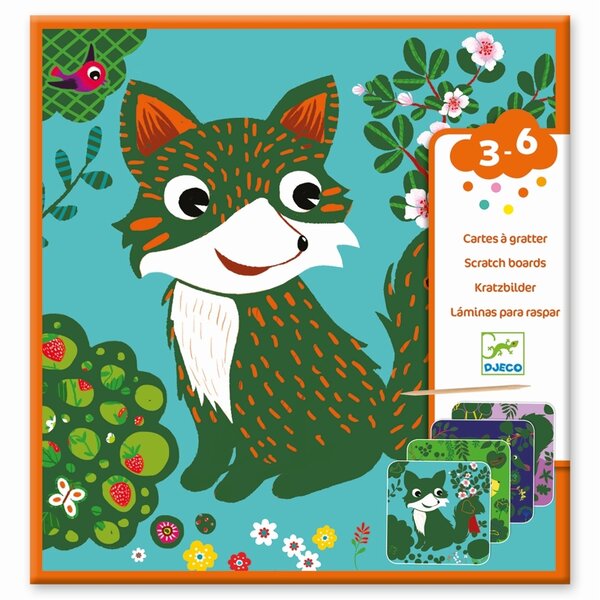 Djeco DJ09093 - Cartes à gratter - Petites bêtes
