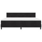 vidaXL Lit Box Spring avec Matelas Noir 200x200 cm Velours