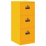 vidaXL Cabinet de Dossier Jaune moutarde 44 x 50 x 106.5 cm