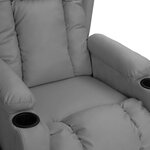 vidaXL Fauteuil inclinable Gris Similicuir
