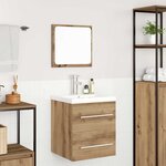 vidaXL Ensemble de mobilier de salle de bain 2 Pièces Chêne noir