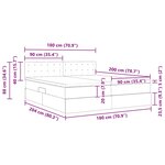 vidaXL Lit de rangement LED avec matelas Bleu foncé 180 x 200 cm