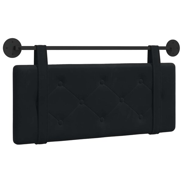 vidaXL Tête de lit suspendue Noir Velours