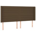 vidaXL Sommier à lattes de lit matelas et LED Marron foncé 160x200 cm