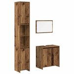 vidaXL Ensemble de meubles salle de bain 3 Pièces bois d'ingénierie