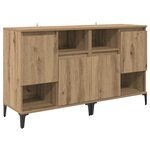 vidaXL Buffets 2 Pièces Chêne artisanal 60 x 35 x 70 cm Bois d'ingénierie