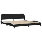 vidaXL Lit Viana avec matelas noir et blanc 200x200 cm similicuir