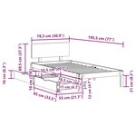 vidaXL Cadre de lit avec tiroirs sans matelas 75x190 cm