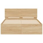 vidaXL Cadre de lit avec tête de lit chêne sonoma 135x190 cm