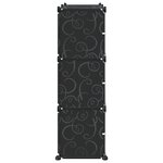 vidaXL Cubes de rangement 6 Pièces avec portes noir PP