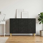 vidaXL Buffet Noir 89 x 34 5 x 60 cm Bois d'ingénierie