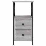 vidaXL Table de chevet sonoma gris 34x35 5x70 cm bois d'ingénierie