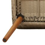 vidaXL Ensemble de salle à manger de jardin de 7 pièces beige en poly rotin