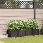 Jardinières vidaXL avec système d'irrigation 4 Pièces Marron