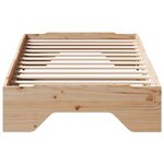 vidaXL Cadre de lit sans matelas empilable 80x200 cm bois massif
