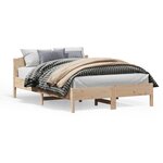 vidaXL Cadre de lit sans matelas 120x200 cm bois de pin massif