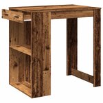 vidaXL Table de bar vieux bois 102x70x103 5 cm bois d'ingénierie