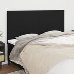 vidaXL Têtes de lit 4 Pièces Noir 100x5x78/88 cm Tissu