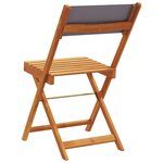 vidaXL Chaises de jardin pliantes lot de 8 tissu et bois massif