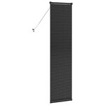 vidaXL Store de Fenêtre avec des rideaux Autre Noir 80 x 130 cm Aluminium
