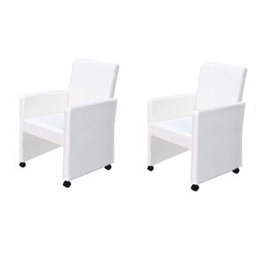 vidaXL Chaises à manger lot de 2 blanc similicuir