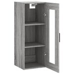 vidaXL Armoire murale sonoma gris 34 5x34x90 cm