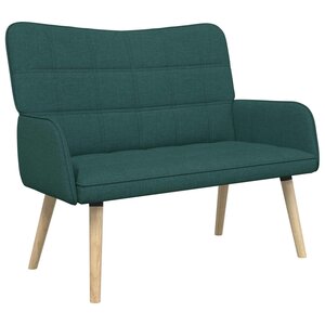 vidaXL Sofa 2 places Vert foncé 115 x 61 x 87 cm Tissu