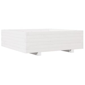 vidaXL Jardinière blanc 80x80x26 5 cm bois de pin massif