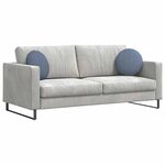 vidaXL Coussins de siège 2 Pièces Bleu Ø 40 cm Tissu en velours côtelé