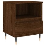 vidaXL Tables de chevet 2 Pièces chêne marron 40x35x50 cm bois ingénierie