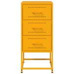 vidaXL Tables de chevet 2 Pièces jaune moutarde 36x39x78 cm acier