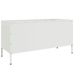 vidaXL Meuble TV blanc 100 5x39x50 5 cm acier