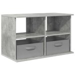vidaXL Support de télévision avec tiroir Gris béton 79 x 40 x 48 cm