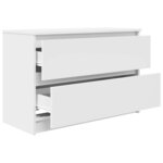 vidaXL Meuble TV blanc 80x35x54 cm bois d'ingénierie