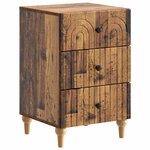 vidaXL Cabinet de chevet avec tiroir Bois ancien 43 x 41 x 66 5 cm