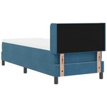 vidaXL Lit à ressorts avec tête de lit Bleu foncé 200 x 80 cm Velours