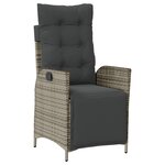 vidaXL Ensemble à manger de jardin et coussins 7 Pièces gris rotin