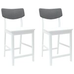 vidaXL Chaises de salle à manger 2 Pièces Blanc 48 x 49 x 95 cm