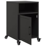 vidaXL Tables de chevet 2 Pièces noir 36x39x59 cm acier