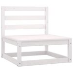 Salon de jardin meuble d'extérieur ensemble de mobilier 2 pièces blanc bois de pin massif 02_0015909