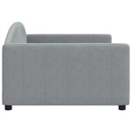 vidaXL Lit de jour gris clair 100x190 cm tissu