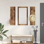 vidaXL Porte-manteau mural Montage mural Bois ancien 96 x 1 5 x 90 cm