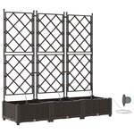 vidaXL Pots de jardin Marron 120 x 40 x 126 cm Acier