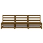vidaXL Canapés centraux de jardin 3 Pièces marron miel bois de pin massif