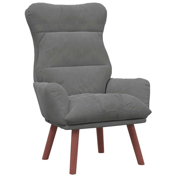 vidaXL fauteuil Gris foncé 69 x 74 x 93 cm Velours