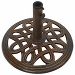 vidaXL Socle de parasol Bronze 40x40x32 cm Fonte