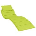 vidaXL Coussin de chaise longue vert vif 186x58x4 cm tissu oxford