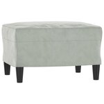 vidaXL Ensemble de canapés 3 Pièces avec coussins Gris clair Velours