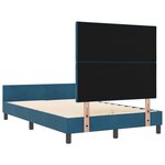vidaXL Lit à ressorts avec tête de lit Bleu foncé 120 x 200 cm Velours