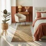vidaXL Tapis Naturel et Noir 80 x 250 cm Jute